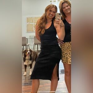 Old Navy Black Midi Dress